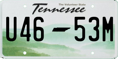 TN license plate U4653M