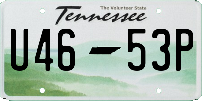 TN license plate U4653P