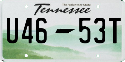 TN license plate U4653T