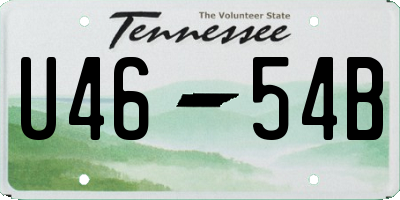 TN license plate U4654B