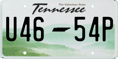 TN license plate U4654P