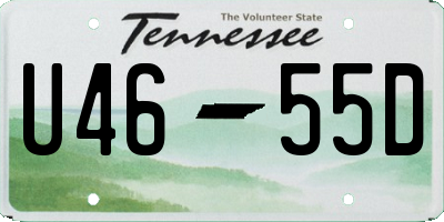 TN license plate U4655D