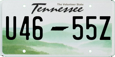 TN license plate U4655Z
