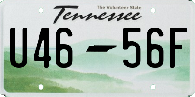 TN license plate U4656F