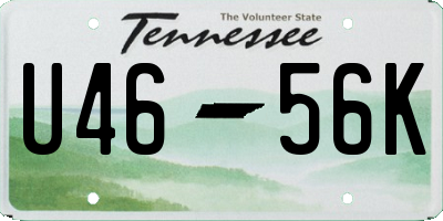 TN license plate U4656K