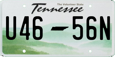 TN license plate U4656N