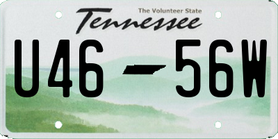TN license plate U4656W