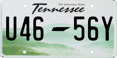 TN license plate U4656Y