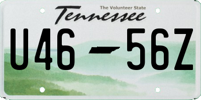 TN license plate U4656Z