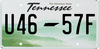TN license plate U4657F