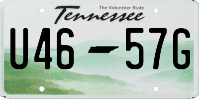 TN license plate U4657G