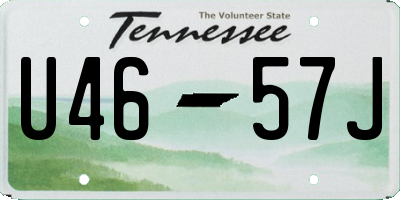 TN license plate U4657J
