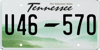 TN license plate U4657O