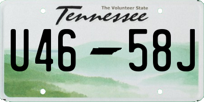 TN license plate U4658J