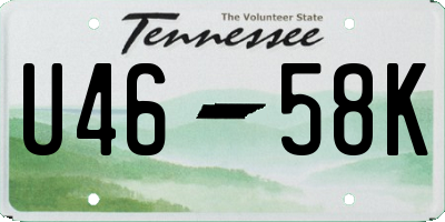 TN license plate U4658K