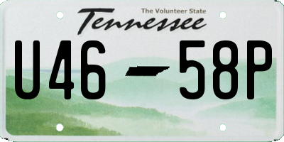 TN license plate U4658P