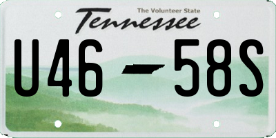 TN license plate U4658S