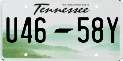 TN license plate U4658Y