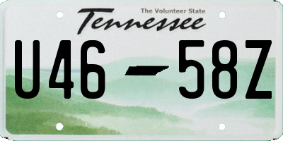 TN license plate U4658Z