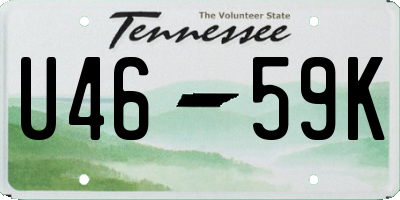 TN license plate U4659K