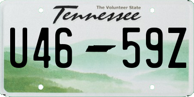 TN license plate U4659Z