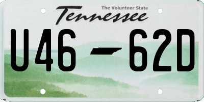TN license plate U4662D