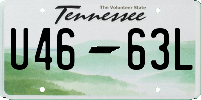 TN license plate U4663L