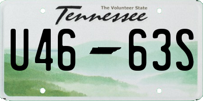 TN license plate U4663S