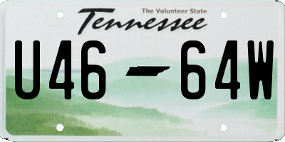 TN license plate U4664W