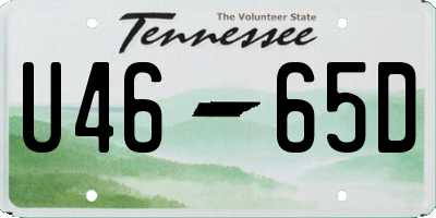 TN license plate U4665D