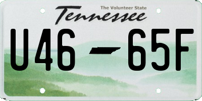 TN license plate U4665F