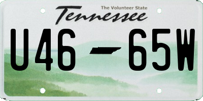 TN license plate U4665W