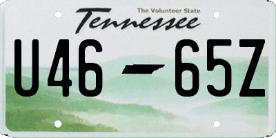 TN license plate U4665Z