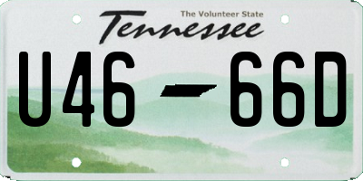 TN license plate U4666D