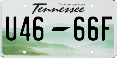 TN license plate U4666F