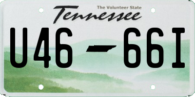 TN license plate U4666I
