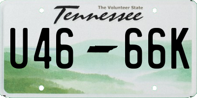 TN license plate U4666K