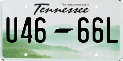 TN license plate U4666L