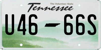 TN license plate U4666S