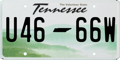TN license plate U4666W
