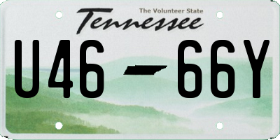 TN license plate U4666Y