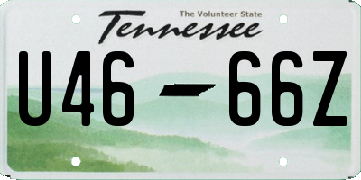 TN license plate U4666Z