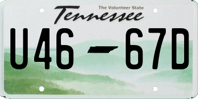 TN license plate U4667D
