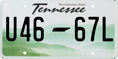 TN license plate U4667L