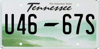TN license plate U4667S