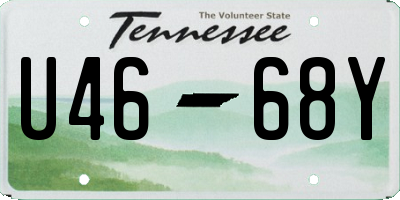TN license plate U4668Y