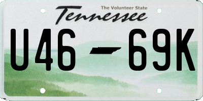 TN license plate U4669K