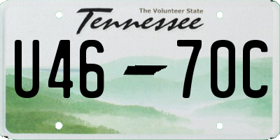 TN license plate U4670C