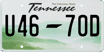 TN license plate U4670D
