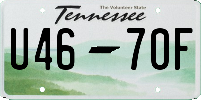 TN license plate U4670F
